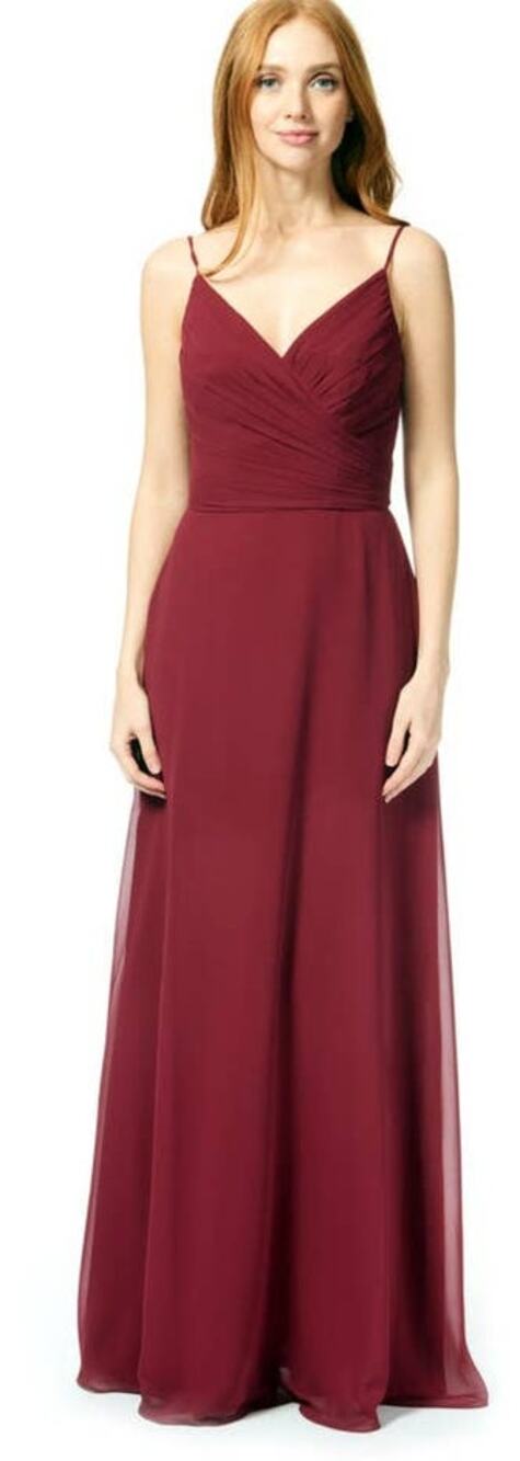 BARI JAY Women's Style#  BC-1867 BRIDESMAID DRESS  WINE Size 14